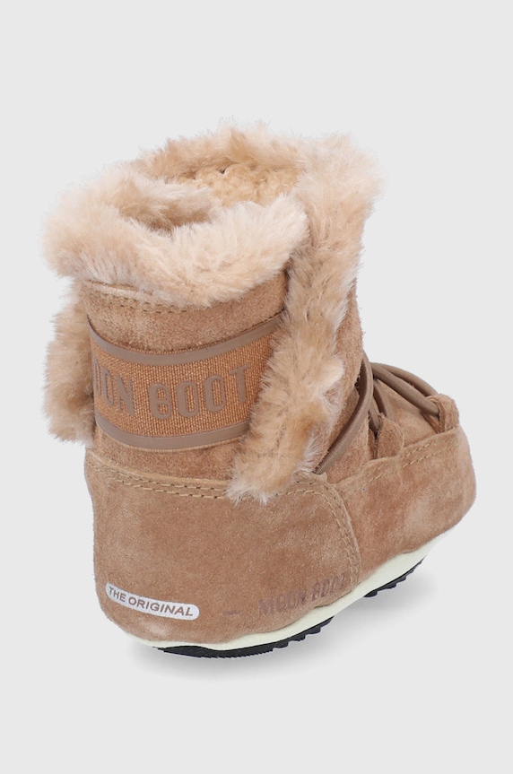 Djevojčice Dječje čizme za snijeg od brušene kože Moon Boot 34010300.MOON.BOOT.CRIB smeđa