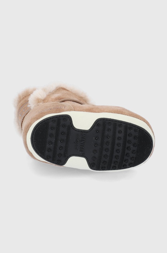Dječje čizme za snijeg od brušene kože Moon Boot 34010300.MOON.BOOT.CRIB smeđa