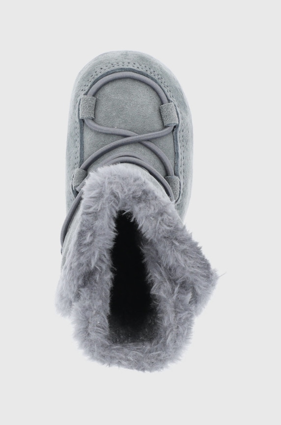 Moon Boot Śniegowce zamszowe dziecięce szary 34010300.MOON.BOOT.CRIB