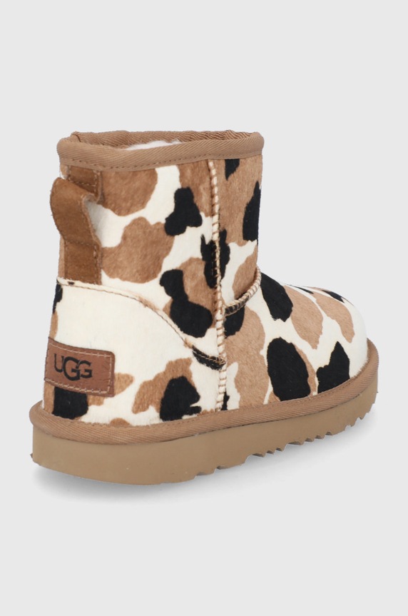 Dziewczynka UGG śniegowce skórzane dziecięce Classic 1123619K.CHE brązowy