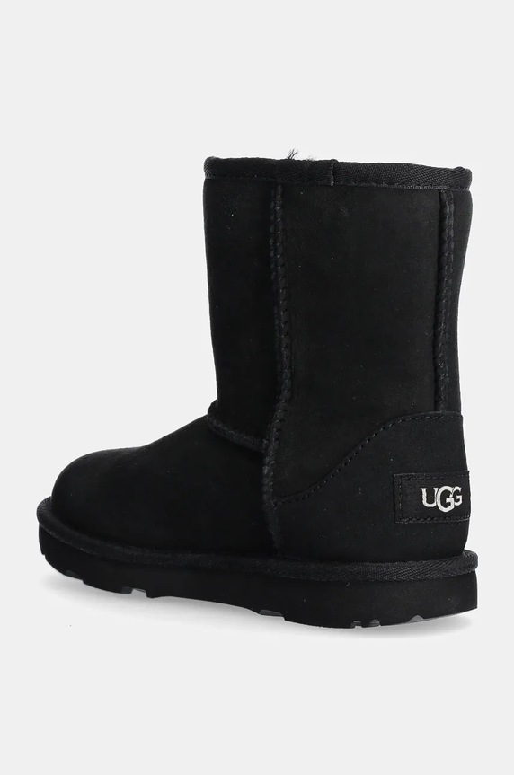Chłopiec UGG Śniegowce zamszowe dziecięce T CLASSIC II 1017703T.BLK czarny