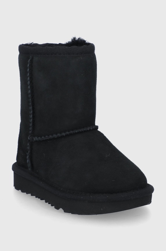 UGG Śniegowce zamszowe dziecięce T CLASSIC II 1017703T.BLK