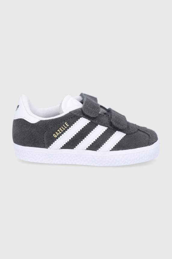 Dětské semišové boty adidas Originals CQ3140 imitace kůže šedá CQ3140