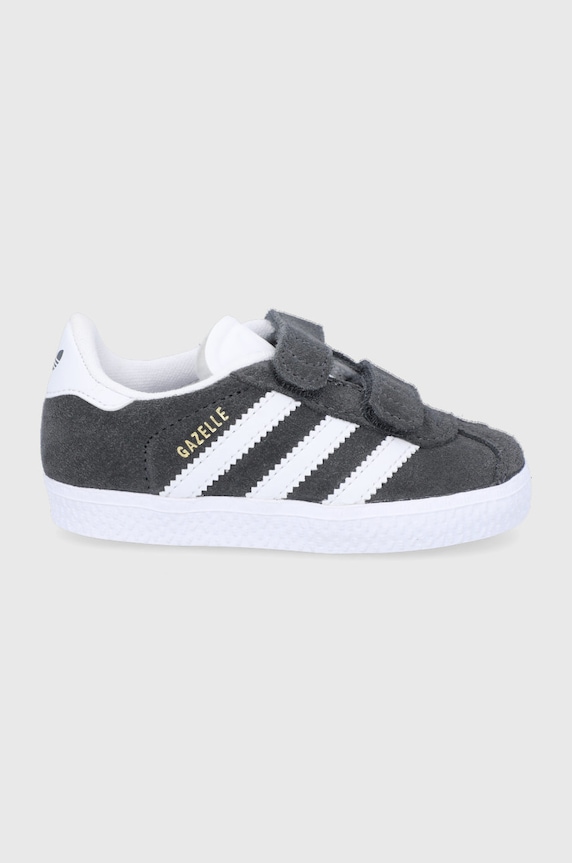 Dětské semišové boty adidas Originals CQ3140 imitace kůže šedá CQ3140