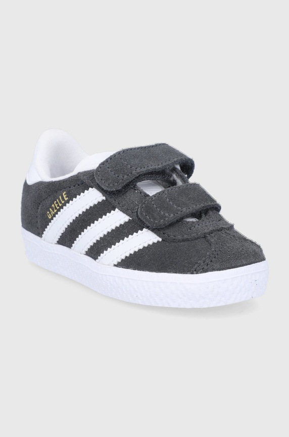 Dětské semišové boty adidas Originals CQ3140 CQ3140 šedá AW21