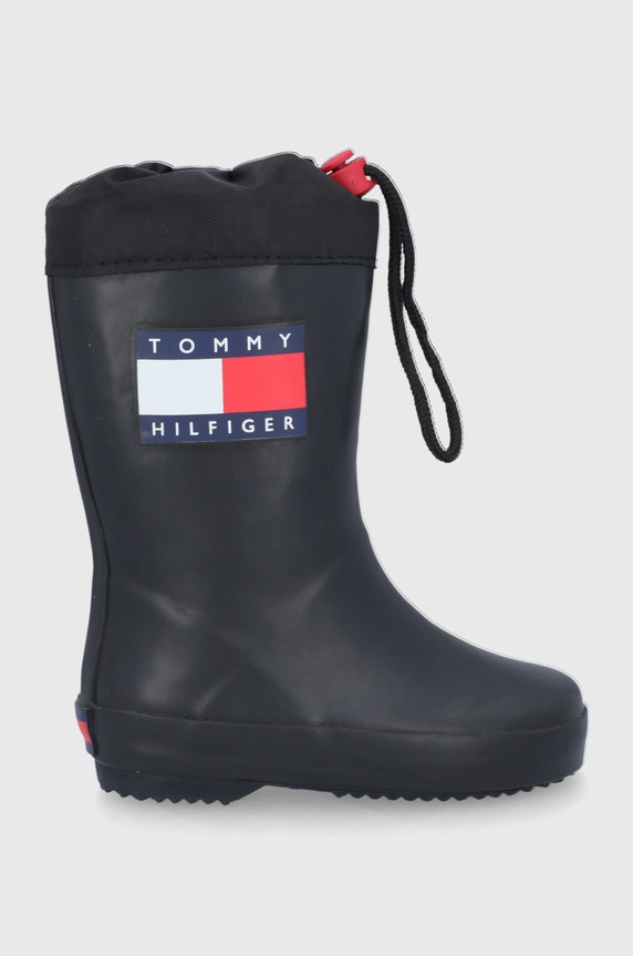 Tommy Hilfiger Kalosze dziecięce czarny T3X6.30766.24.34.Black