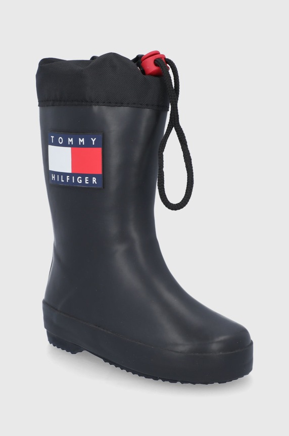 Tommy Hilfiger Kalosze dziecięce T3X6.30766.24.34.Black czarny AW21