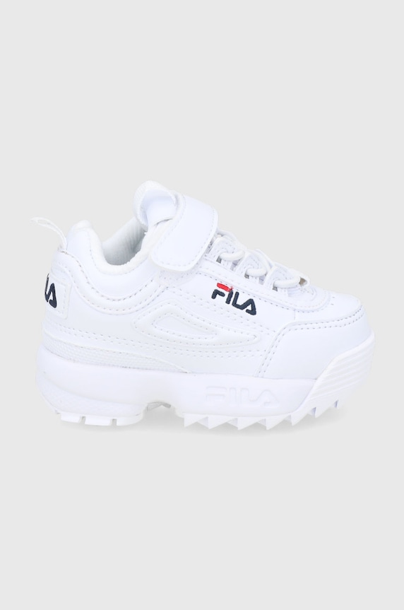 Fila Buty dziecięce imitacja skóry licowej biały 1011298.1FG