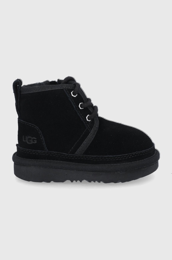 Dječje čizme za snijeg od brušene kože UGG brušena koža crna 1017320T.BLK