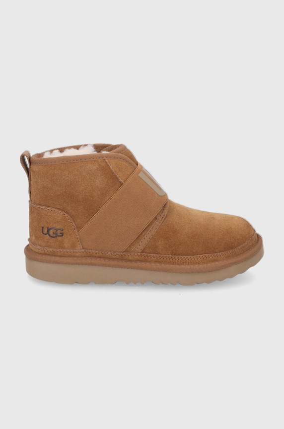UGG Śniegowce zamszowe dziecięce brak zapięcia brązowy 1110703K.CHE
