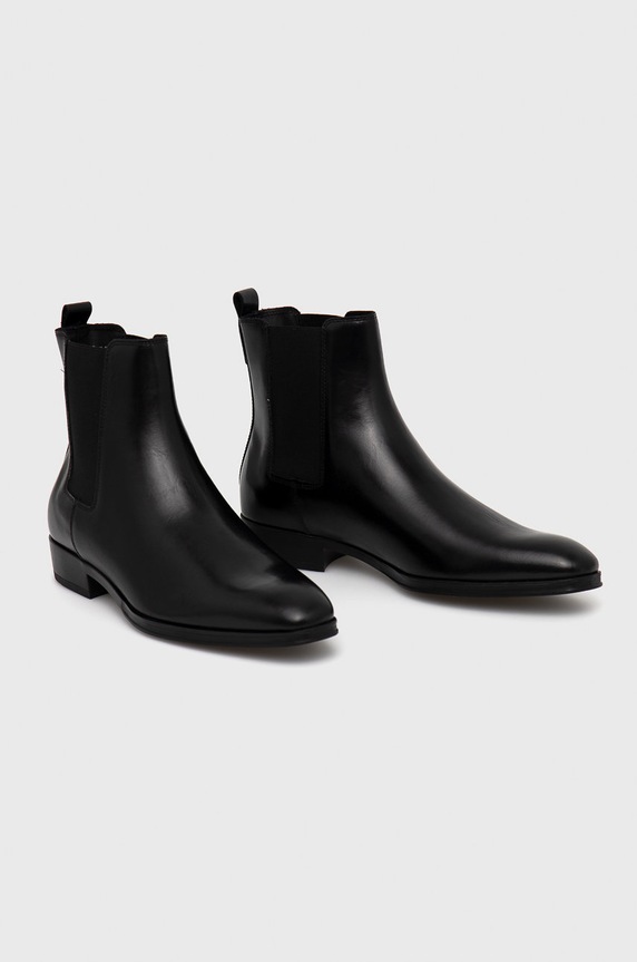 Karl Lagerfeld Sztyblety skórzane KL12250.Black.Lthr KL12250.Black.Lthr czarny AW21