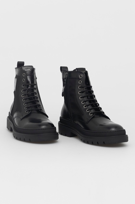 Παπούτσια Karl LagerfeldOUTLAND KL11250.Black.Lthr μαύρο AW21