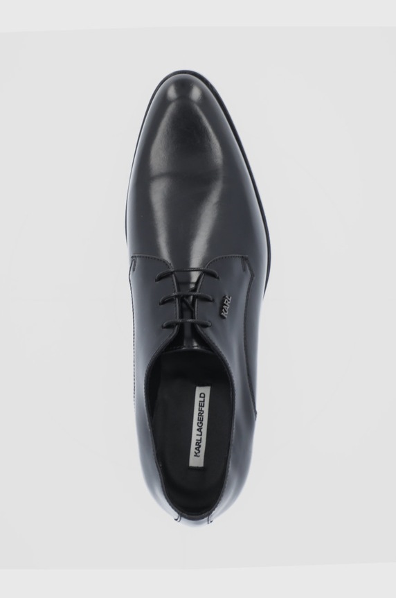 Kožené polobotky Karl Lagerfeld černá KL12270.Black.Lthr