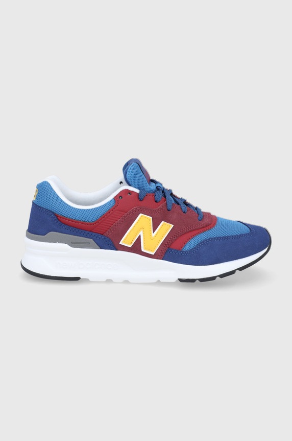 Boty New Balance CM997HVM semišová kůže červená CM997HVM