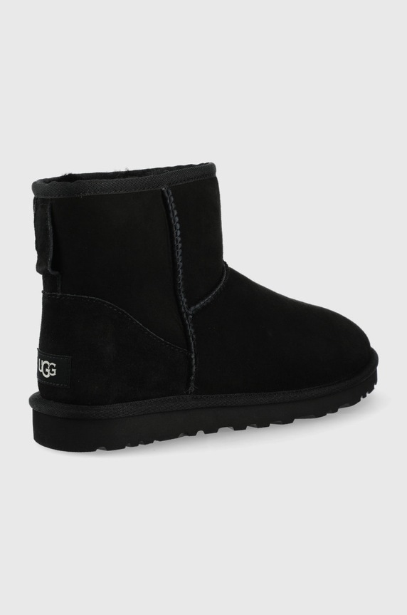 UGG śniegowce zamszowe Classic Mini 1002072.BLK czarny AW25