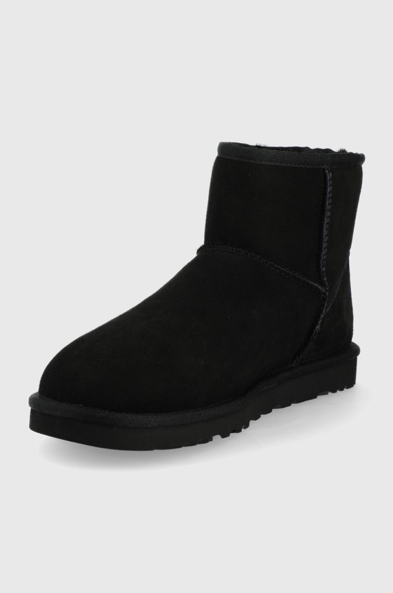 Obuwie UGG śniegowce zamszowe Classic Mini 1002072.BLK czarny