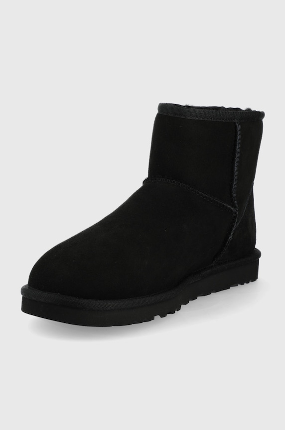 Obuwie UGG śniegowce zamszowe Classic Mini 1002072.BLK czarny