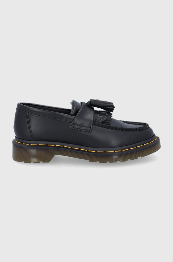 Dr. Martens Mokasyny skórzane Adrian Yellow Stitch skóra licowa czarny DM22209001