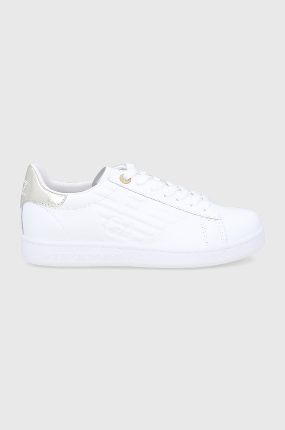 EA7 Emporio Armani Buty skórzane X8X001.XCC51.R579 płaska biały X8X001.XCC51.R579