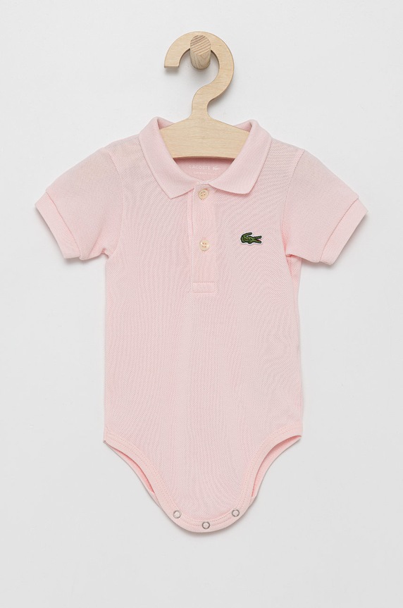 Lacoste Body niemowlęce 4J6963 aplikacja różowy 4J6963