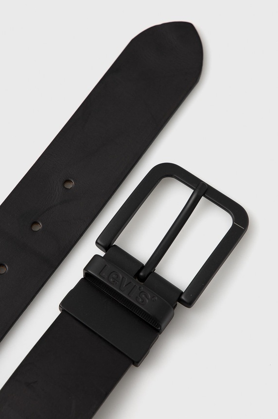 Αναστρέψιμη δερμάτινη ζώνη Levi's 38018.0021 μαύρο AA00