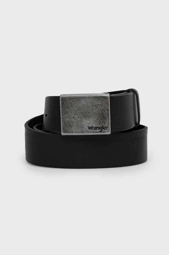 Wrangler Pasek skórzany czarny W0E3U1100