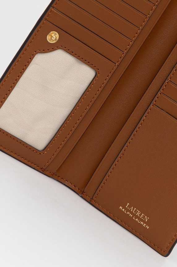 Δερμάτινο πορτοφόλι Lauren Ralph Lauren καφέ 432802917010