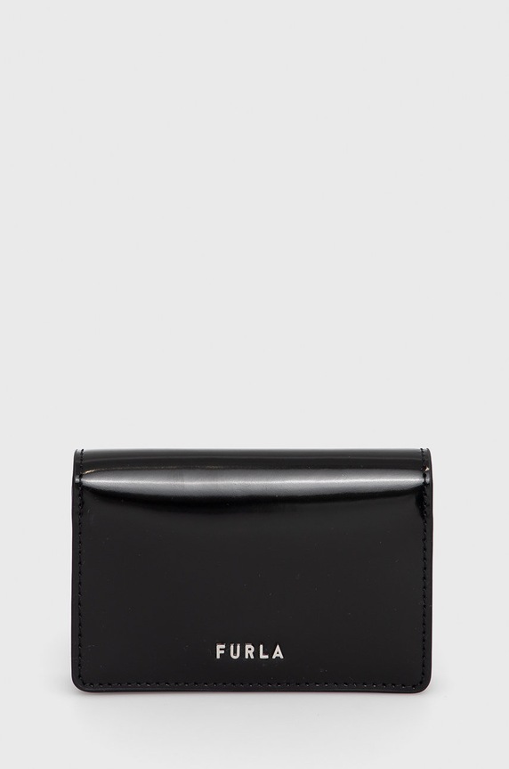 Furla Etui na karty skórzane skóra licowa czarny WP00154.T20000.O6000