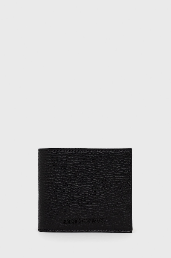 Emporio Armani bőr pénztárca sima fekete Y4R167.Y068E