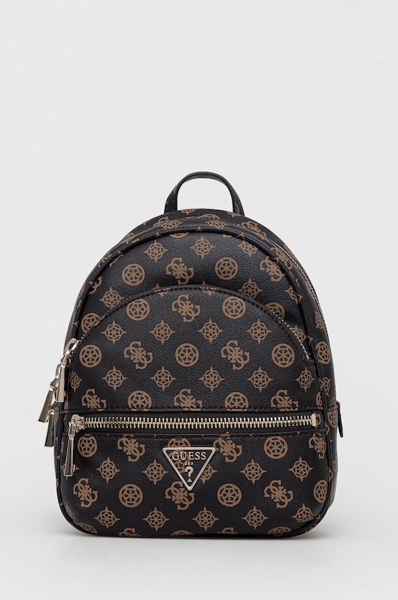 Σακίδιο πλάτης Guess απομίμηση λείου δέρματος καφέ HWPG69.94320