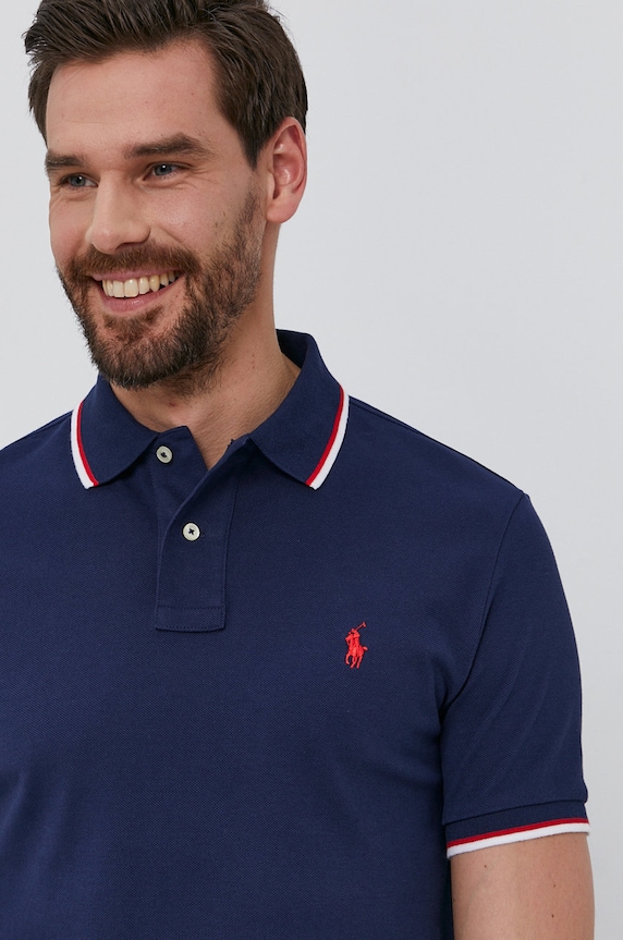 Πόλο Polo Ralph Lauren κανονικό σκούρο μπλε 710842621003