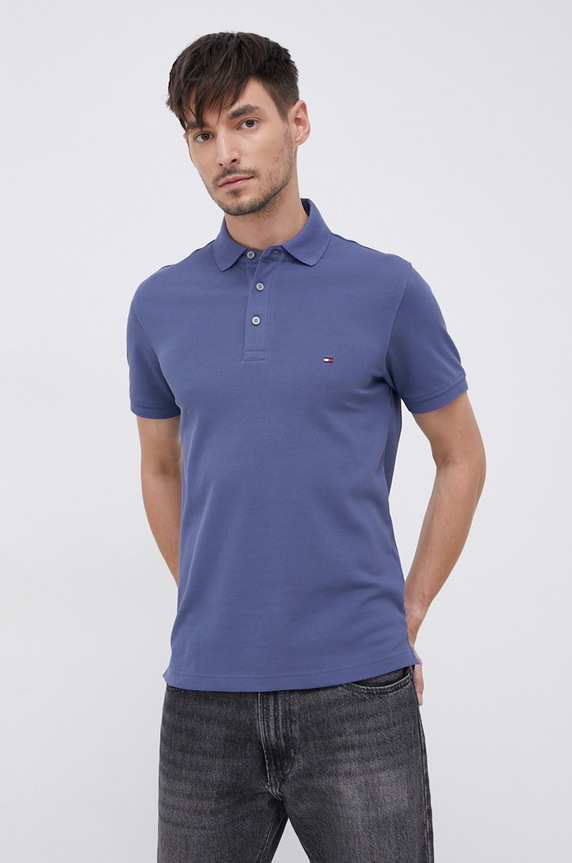 Tommy Hilfiger Polo fioletowy MW0MW17771.4890