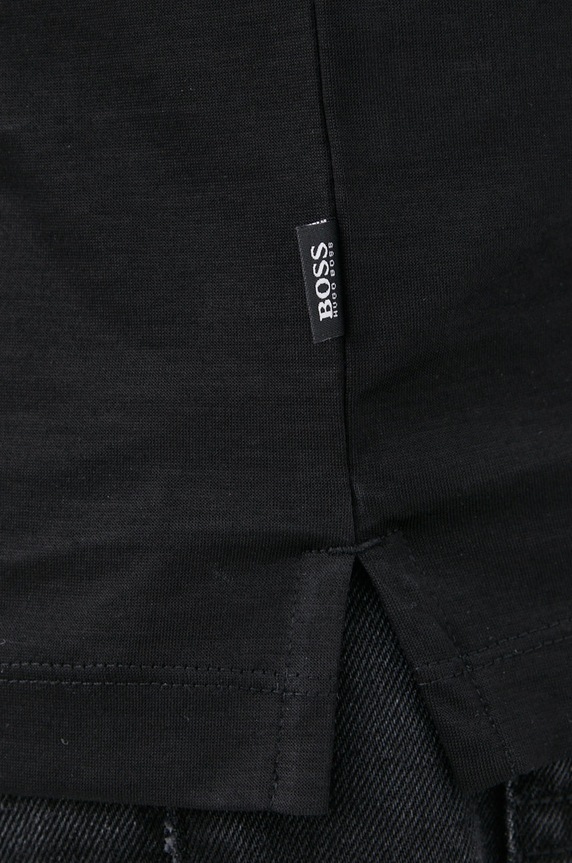 Bavlnené polo tričko Boss 50459486 čierna