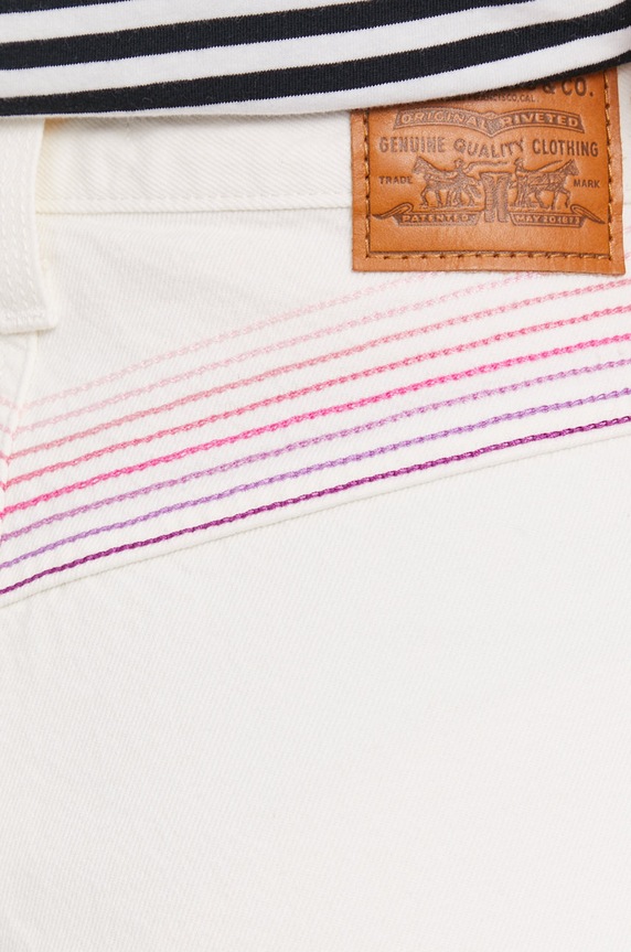 Levi's jeansy Ribcage beżowy A0979.0001
