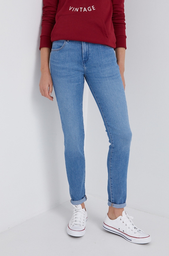 Wrangler jeansy Skinny Vintage Soft Planet friendly niebieski W28K3923V