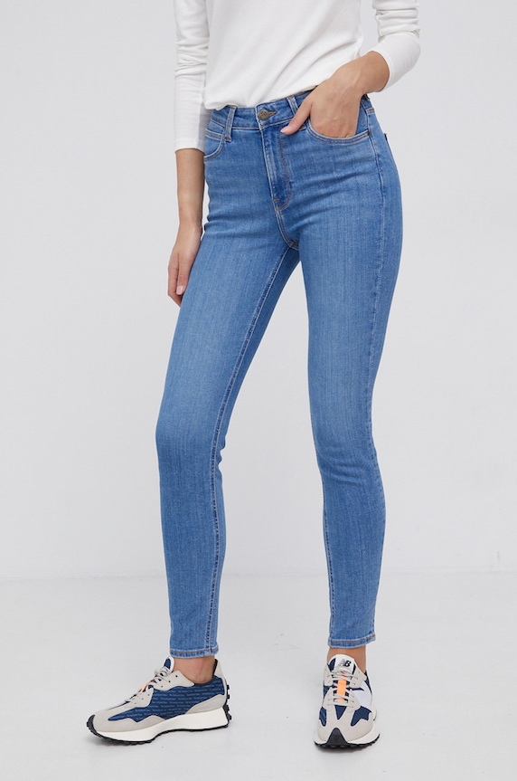 Lee jeansy Scarlett High Mid Lina niebieski L626OPSR