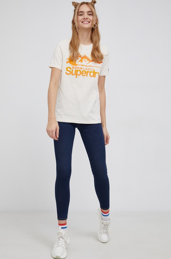 Superdry Jeansy W7010647A.6IW granatowy AW21