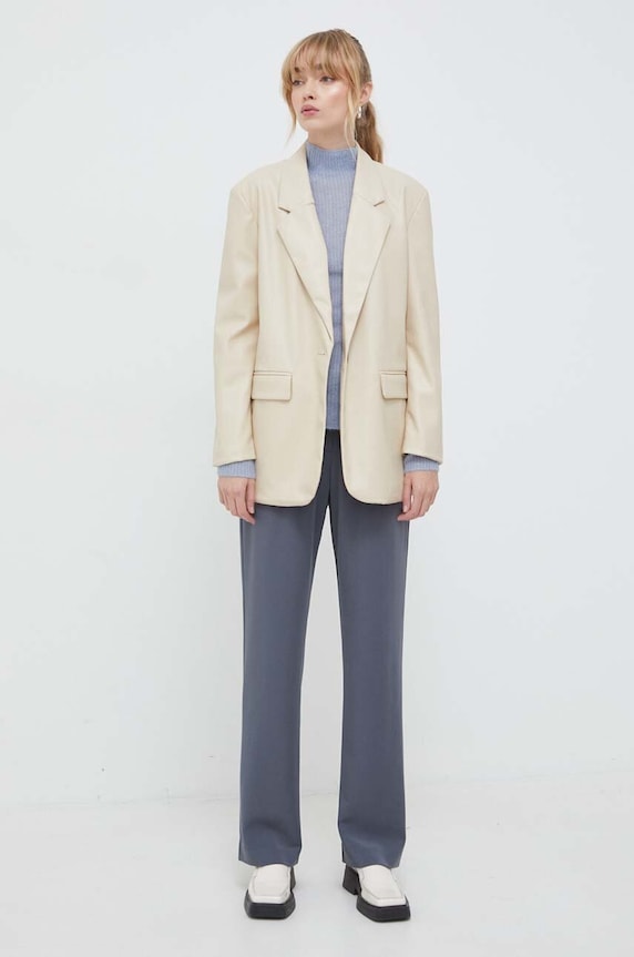 Samsoe Samsoe spodnie Hoys F16304674 szary AW25