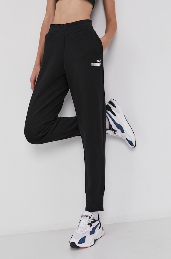 Παντελόνι Puma πλεκτό ύφασμα μαύρο 586839