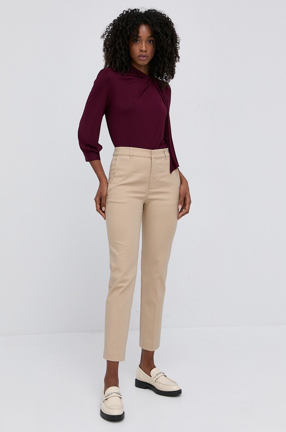 Lauren Ralph Lauren Pantaloni drept bej 200811955006