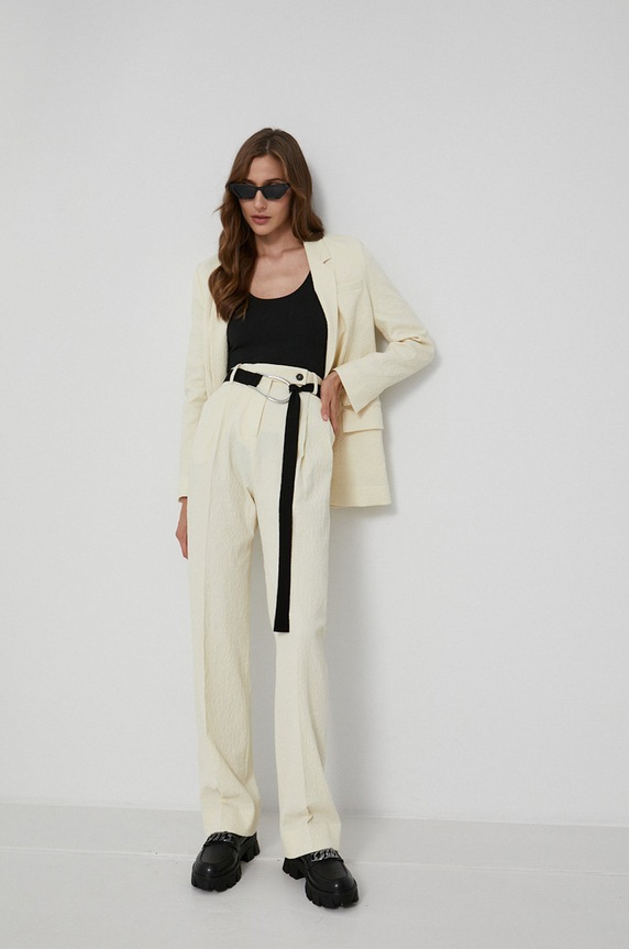 Παντελόνι Victoria Victoria Beckham μπεζ 2321WTR002701A