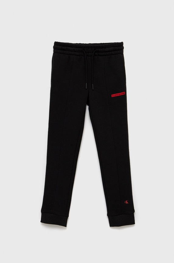 Calvin Klein Jeans Spodnie dziecięce IG0IG01081.4890 bawełna czarny IG0IG01081.4890