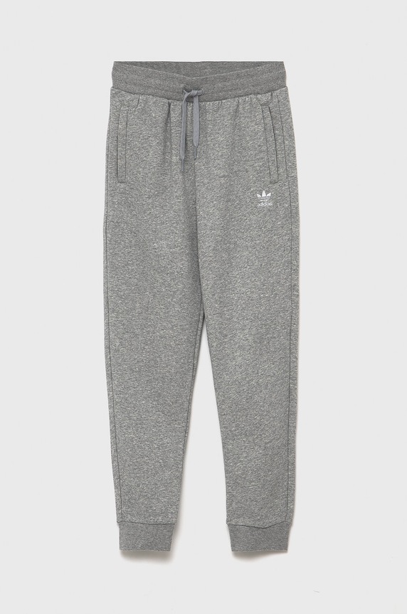 Dječje hlače adidas Originals bez uzorka siva H32407