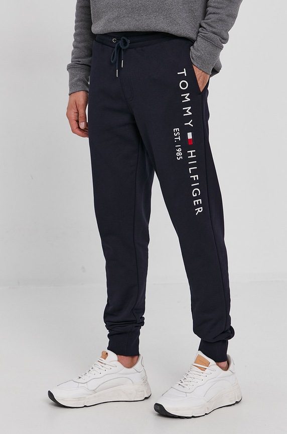 Παντελόνι Tommy Hilfiger απλικέ σκούρο μπλε MW0MW08388.4890