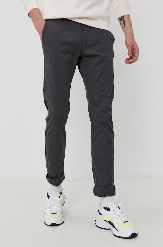 Tom Tailor Spodnie z elastanem szary 1027829.10899