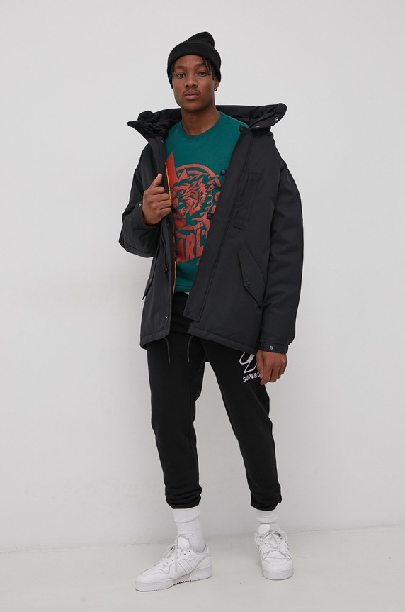 Superdry Spodnie M7010672A.02A czarny AW21