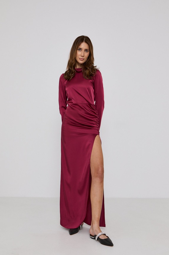 Red Valentino Sukienka tkanina bordowy WR3VACB05Y5