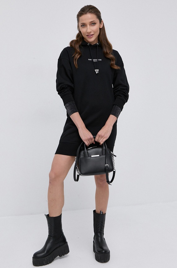 The Kooples Sukienka FROB23113K czarny AW21