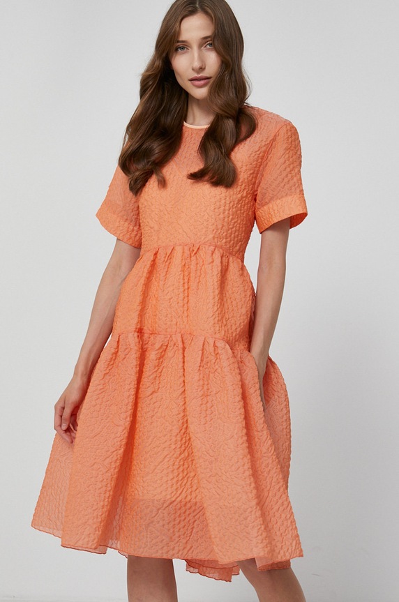 Victoria Victoria Beckham Sukienka 2321WDR002960A pomarańczowy AW21