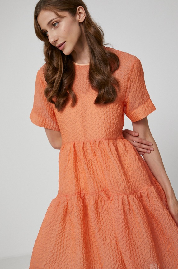 Victoria Victoria Beckham Sukienka 2321WDR002960A pomarańczowy